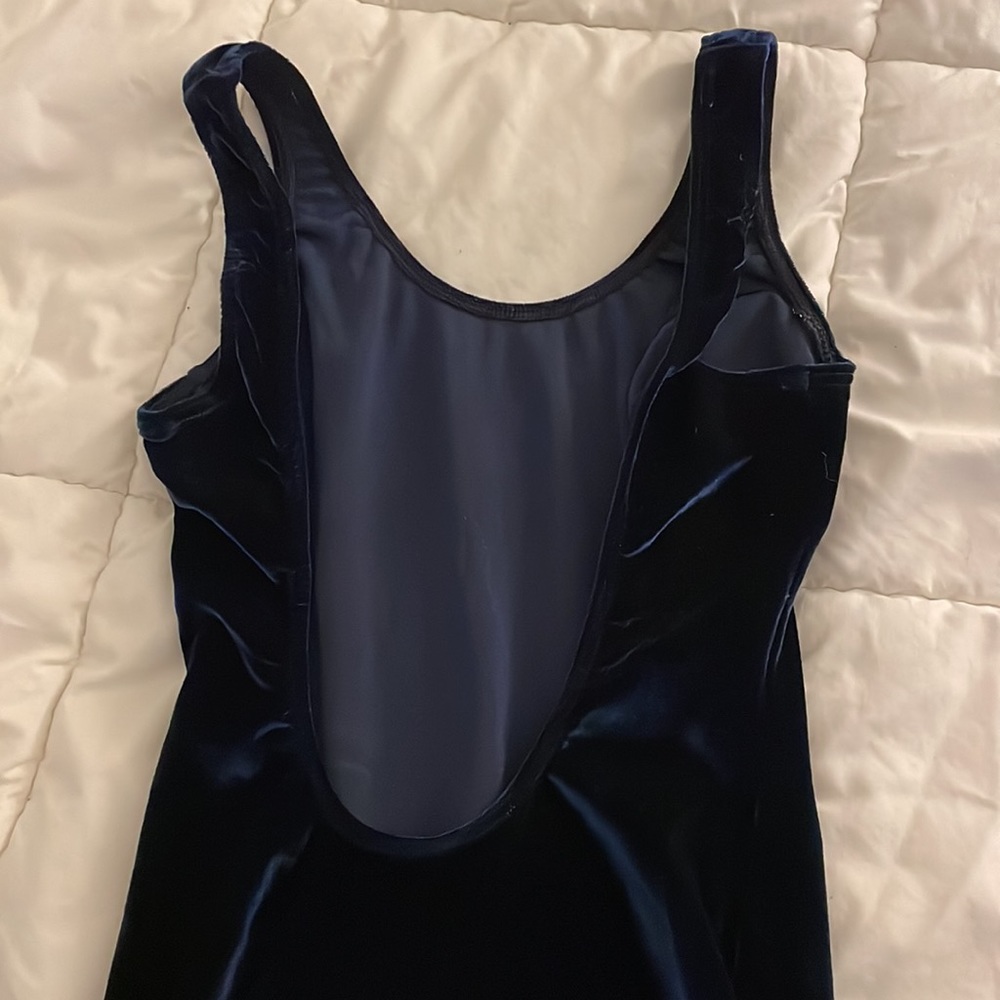 Vintage blue velvet dress
